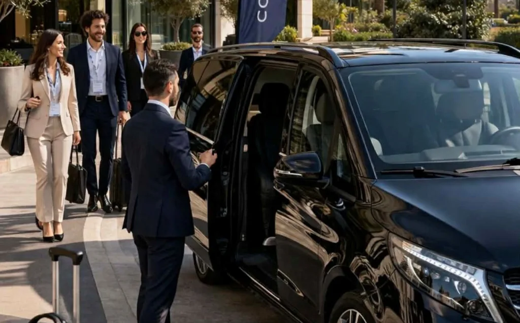 Private transfer vehicle ready for pick up in Athens for a half day tour to Sounion