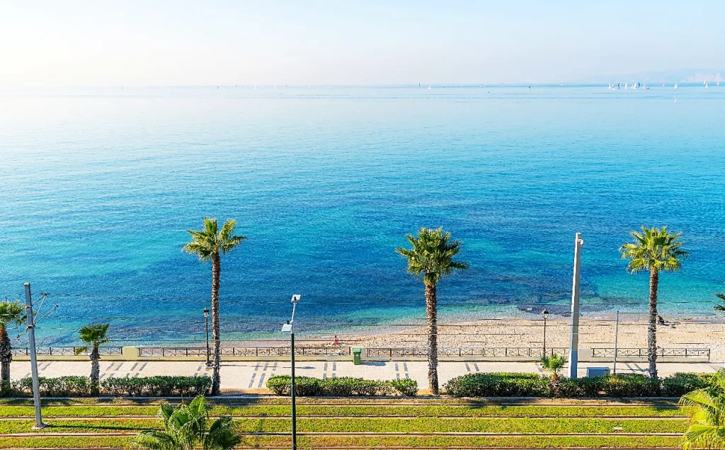 Scenic drive along the Athenian Riviera on the way to Sounion